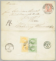 4745080: 奧大利1867 Issue used in Hungary - Postal stationery