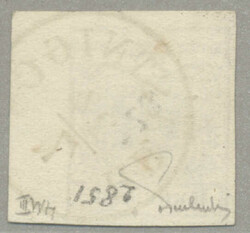 1850, 6 kr, braun, HRASTNIGG, loses Randstück 6mm, Att. Babor, ...