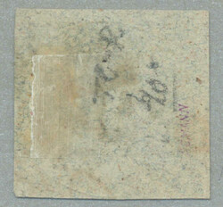 1850, 9 kr, blue, HP, Type II, on piece, perfectly cancelled ...