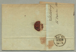 1858, 15kr, blue, on letter from SCHILDBERG - 35p, to WIEN, nice ...