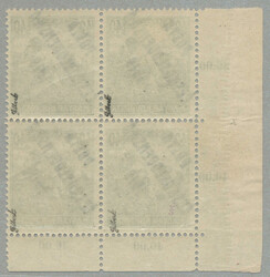 1919, 40f, block of (4) with lower left side margins, Hungarian stamp ...