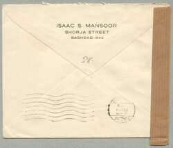 1948, 20 fils on censorship letter from BAGHDAD to WIEN, passed by ...