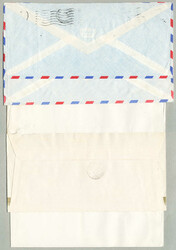 1970-80, great collection of (5) registered/Airmail letters from ...