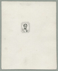 1848/9, Porträt-Probedruck Franz Joseph I., Miniaturformat 19 × 15 ...
