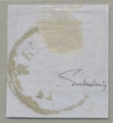 1850, 1 kr, yellow, cut to size - Liliput, on piece, TEMESVAR, signed ...