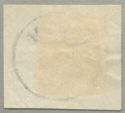 1850, 1 kr, yellow, cut to size - Liliput, on piece, AGRAM, fresh and ...