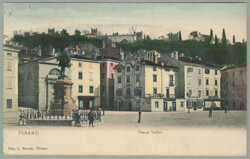 1908, 1+3+2+1+3 H, 1908 issue, on postcard from PIRANO to DAVOS/CH, ...