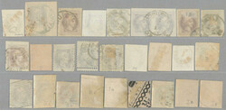 1867, 1 kr, lot of (26) on one big card, with different colours and ...