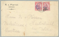 1915, 10 Q+ 20 Para on 10 Q., on letter from DURAZZO to ...