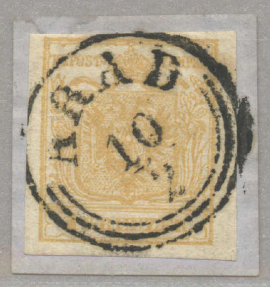 1850, 1kr, ochre yellow, ARAD, Müller 4p, cert. Ferchenbauer, very ...