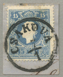 1858, used on piece, CSAKOVA, Müller 15p, very fresh and desirable, ...