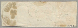 1850, 3kr, strip of (3) with two paper folds, KISZETO, Müller 85p, ...