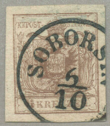 1850, SOBORSIN, Müller 50p, part cancel, cert. Steiner, very fresh ...
