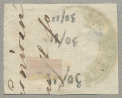 1850, 3kr, red, blue NAGY BECSKEREK, Müller 100p, cert. Eichele, ...