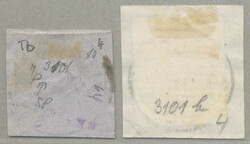 1850, 3+9kr, (2), VERSCHETZ, Müller 4p, very fresh and desirable, ...