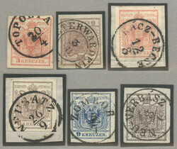 1850, small lot of Serbian Voivodina and Banat (6), TOPOLYA, ...