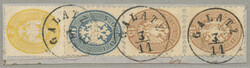 1863+1863/64, mixed franking from two issues, 2 sld of 1863 and ...