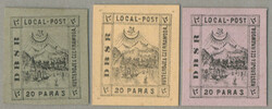 1867, First Reprints, on strong paper, imperf. proofs, (3), ...