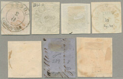 1850, lot of (7), 3 on piece, ROSENBERG, RUMA, KOMAROM, LÖCSE, ...