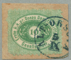 1866/68, 10 kr, green, with a neatly strike of ALT-ORSOVA in blue, ...