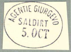1866/68, 10 kr, green, with a neatly strike of AGENTIE GIURGEVO in ...