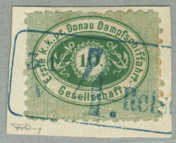 1866/68, 10 kr, green, with a neatly strike of 31/V/4. REISE in blue, ...