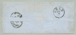 1850, 3+3kr, on letter from SZEMES to GRAN via PEST, neatly strikes ...