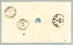 1850, 6kr, brown, on letter from PISTYAN to WIEN, neatly strike of ...