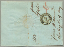 1850, 3 kr und 6 kr, KINDBERG, Müller 1231a, als Bundfrankatur auf ...