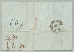 1850, 3+3+3kr, red, strip of (3), on letter from KINDBERG BH - 10p to ...