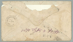 1871, 5+15 Sld, neatly strike of Lloyd Agenzie Smirne, on folded ...