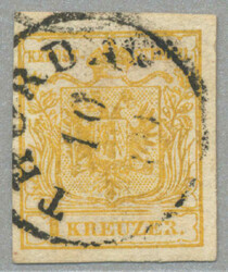 1850, 1 kr, neatly strike of THORDA, Müller 2914c, on piece, very ...