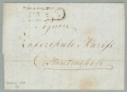1843, strike of PORT.PAYE boxed from the private steamship post, ...