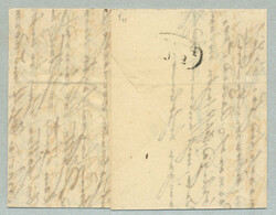 1840, today Serbia, N:BECSE, oval framed prephilatelistic letter sent ...