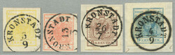1850, 1-9kr, (4), two pieces, KRONSTADT, fresh, XF! Schätzpreis ...