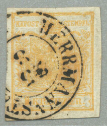 1850, 1kr, yellow, HERMANNST(ADT) - 35p, good margins, fresh, XF! ...