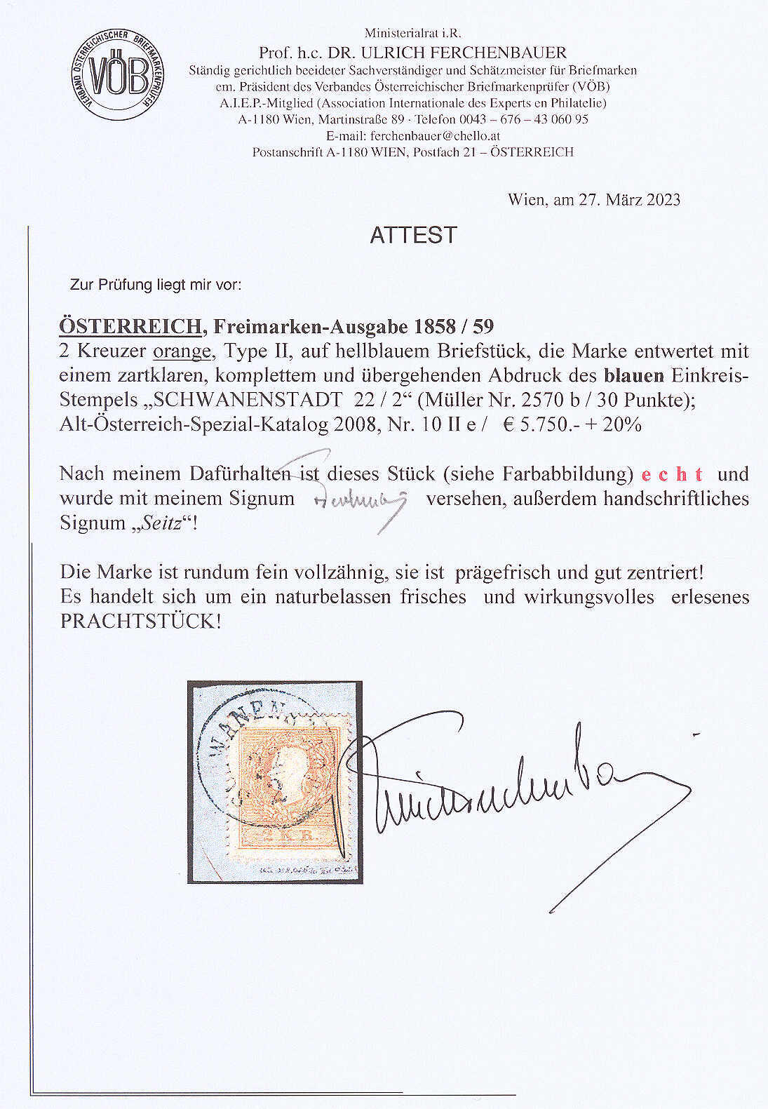 Image 2 for lot number 1989 for 32. classicphil GmbH Auktion