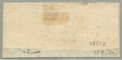1850, 3 kr, red (3), on piece with two cancels SZOMBATHELY, Müller ...