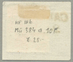 1850, 3 kr, red, on piece, cancel CALLIANO, Müller 10p, full margins ...