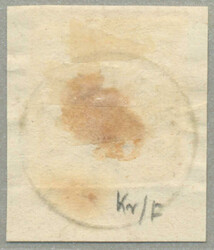 1850, 3 kr, red, on piece, cancel CEMBRA, Müller 35p, full margins ...