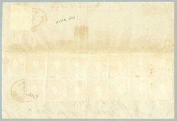 1858/61, two issue mixed franking, 55kr consisting of 15x 3kr of the ...