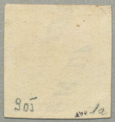 1850, 1 kr, gelb, Teilstempel von (R)ADKERS(BURG), Müller 15p, ...