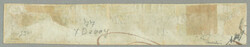 1850, strip of seven, 9 kr/blue, with triple line cancellation from ...