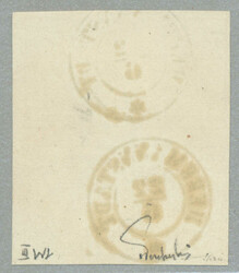 1850, 1 kr/cadmium yellow, machine made paper, type III, perfect ...