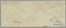 1861, 1,05 Soldi, hellgrau, Dreierstreifen mit 2 Stempel VENEZIA, ...