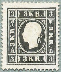 1858, 3 Kreuzer, schwarz, Ferchenbauer Type Ib (beide R verstümmelt) ...
