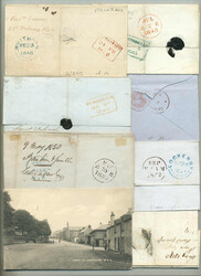 1820s-1920s, huge collection in 5 binders with about (320) covers, ...