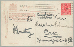 1911, 1d, red, on FIRST DAY OF ISSUE postcard of the 1911 Coronation ...