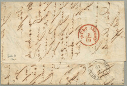 1850, 3kr, rot, 3er Streifen, auf Brief von HRASTNIGG nach WIEN, ...