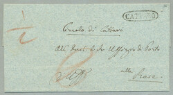 1836, Brief von CATTARO nach Porto Rose mit dem österr. Lloyd ...